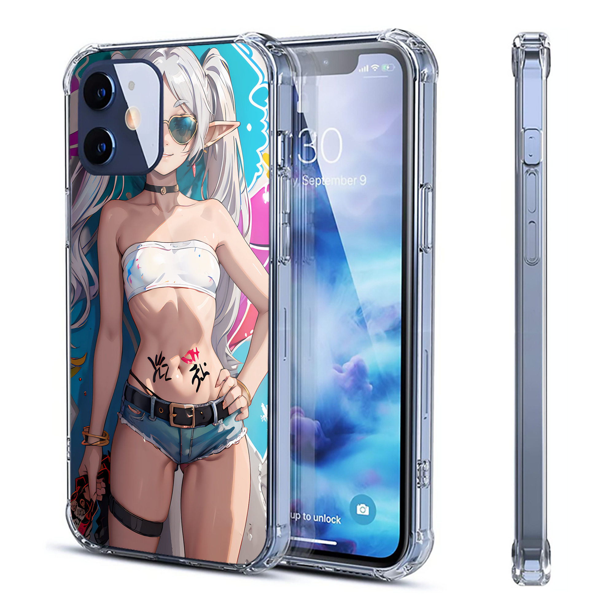 （画像用） 葬送のフリーレン Frieren 【iPhone 12シリーズ対応】透明スマホケース（クリアソフトケース）